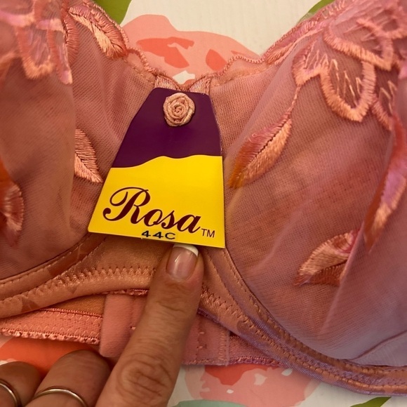 NWT 44C Rosa Pink Wired Padded Bra - Picture 5 of 5